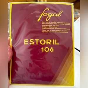 NWT Fogal Estoril 106 Medium Midnight 620 Super Elastic Luxury Pantyhose